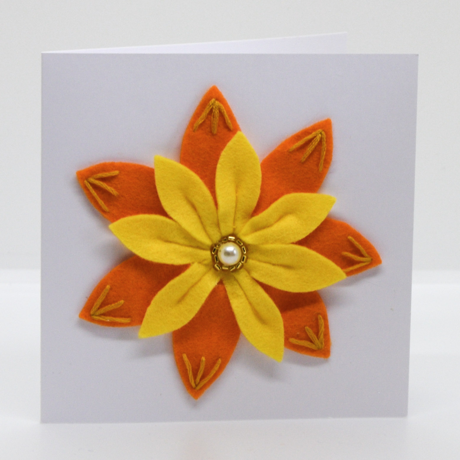 Orange Flower Card