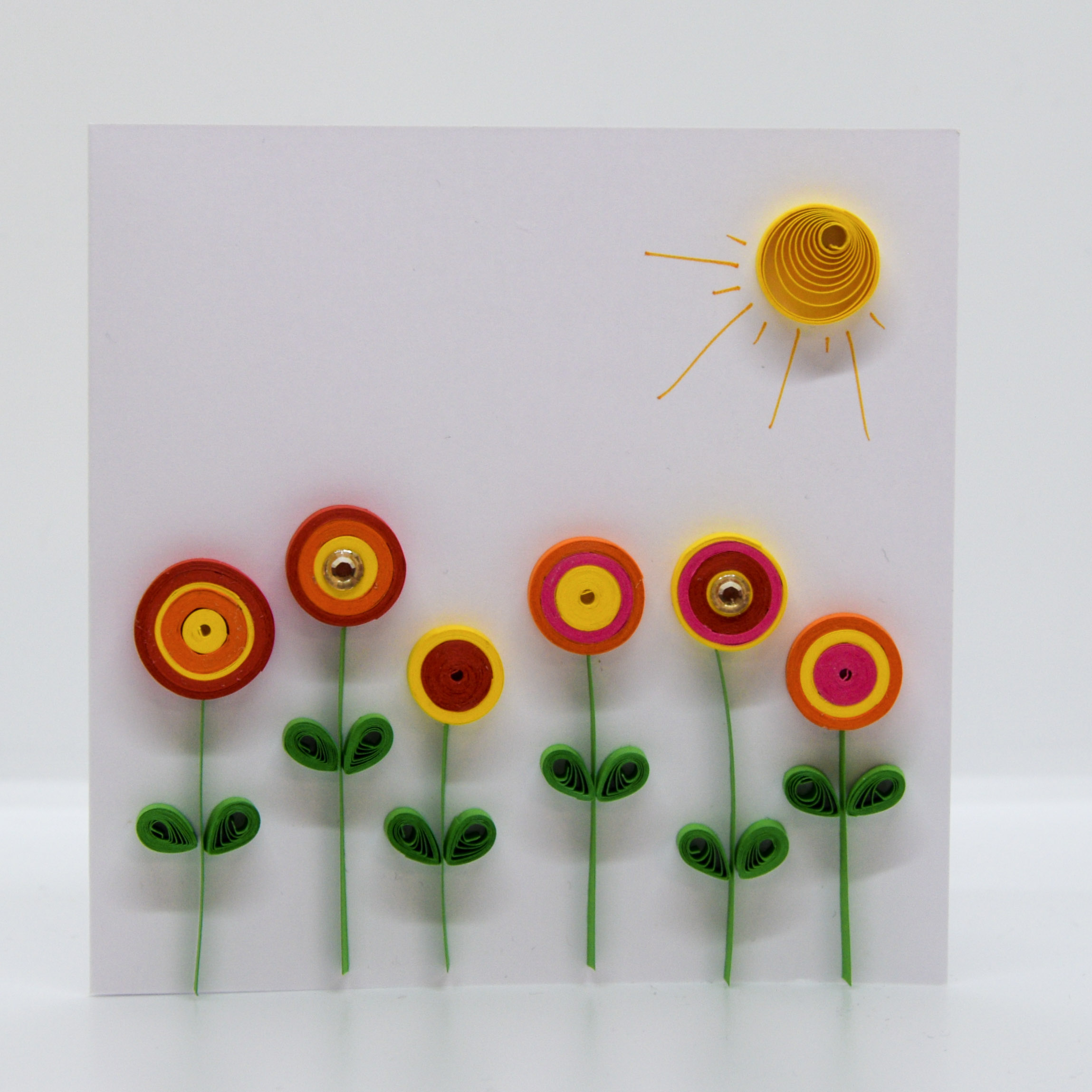 Flowers and Sun Card