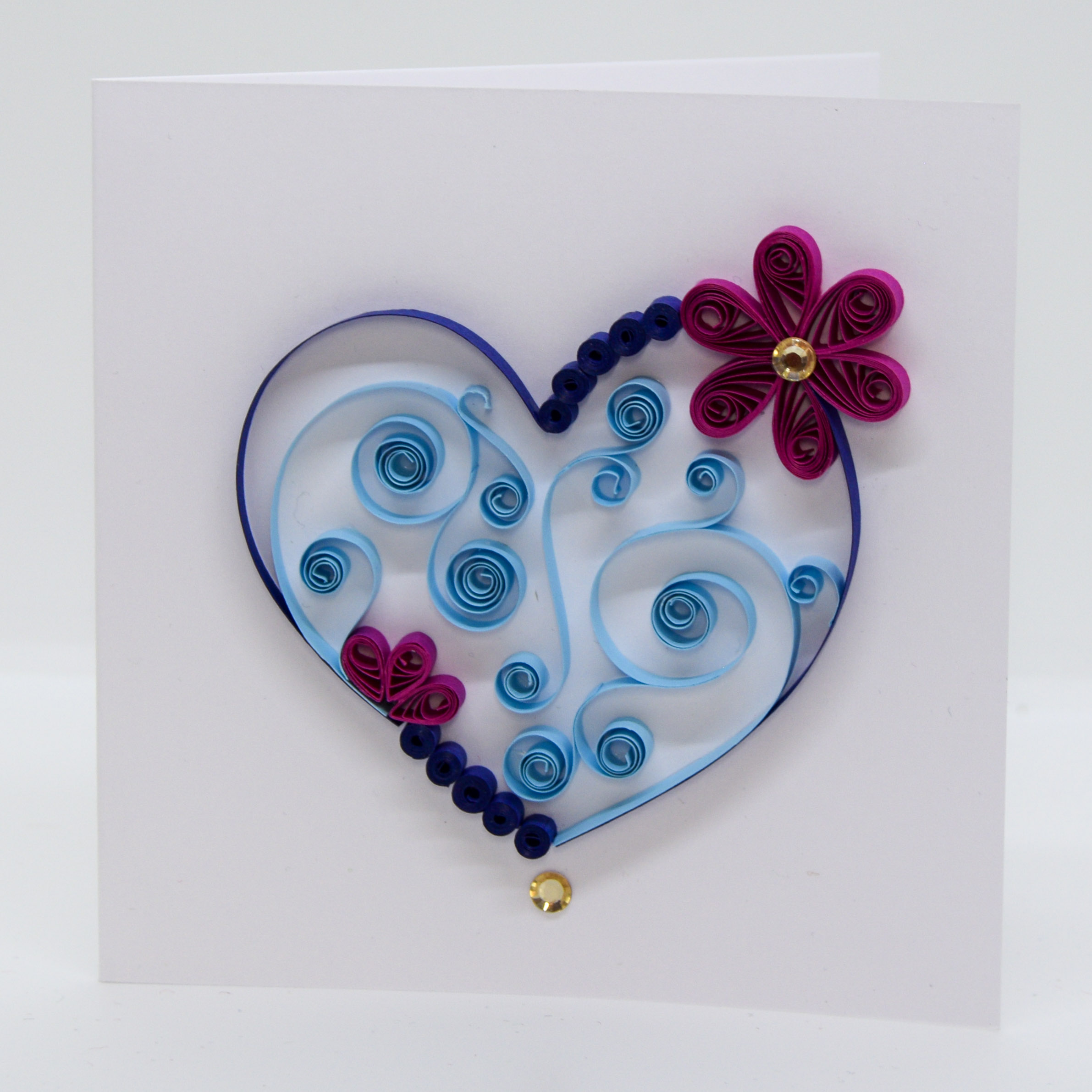 Blue & Purple Heart Card