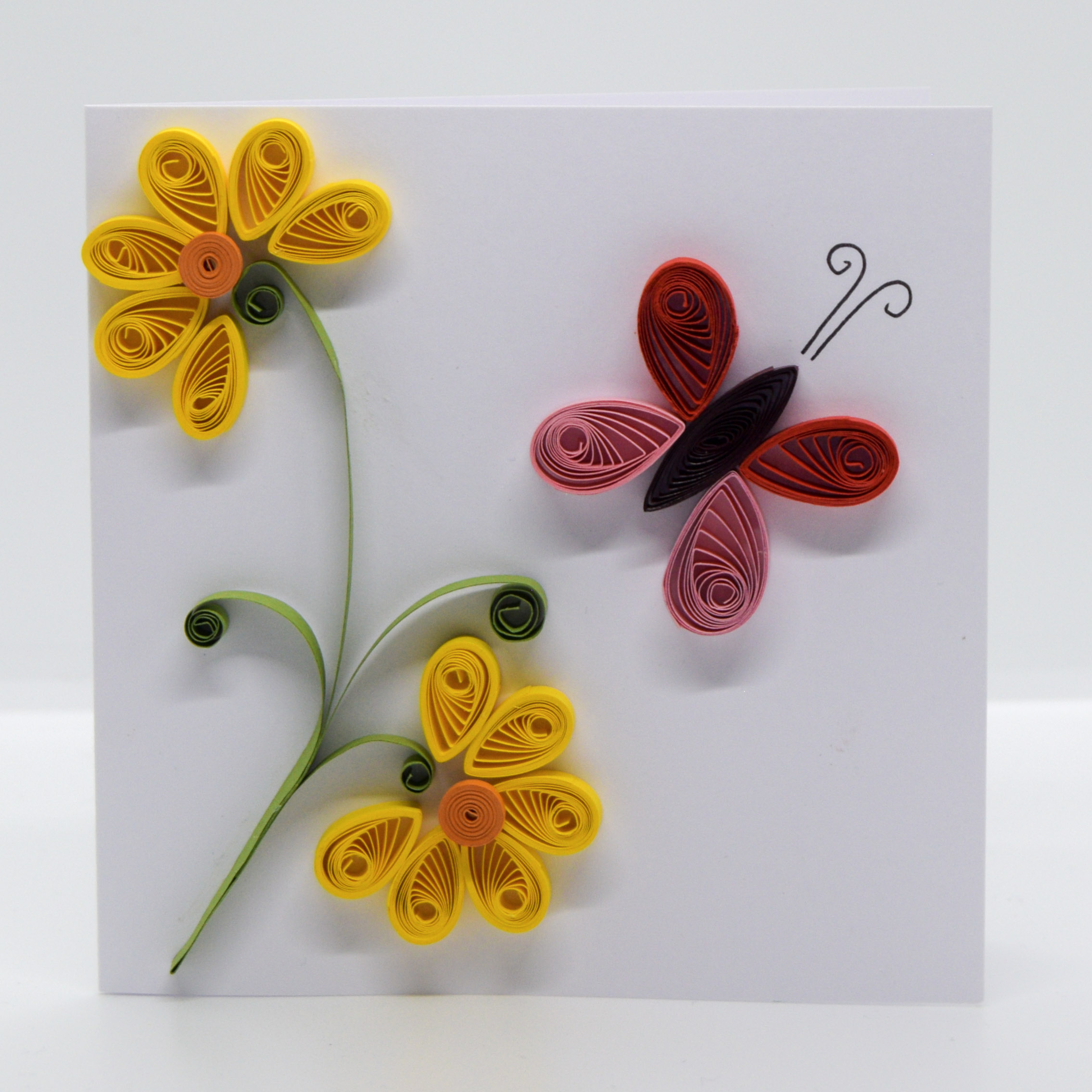 Flowers and Butterfly Card